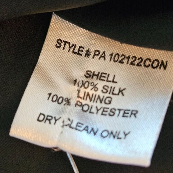 Parker Zane Fully Beaded Black Gold Sequin Silk Halter Tank Top Large - Picture 13 of 14